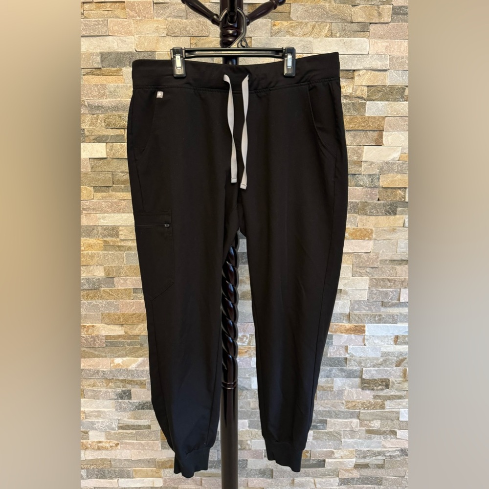 Figs Zamora Joggers Women’s Scrub Pants Size Large Black Elastic Waist W18SW2005